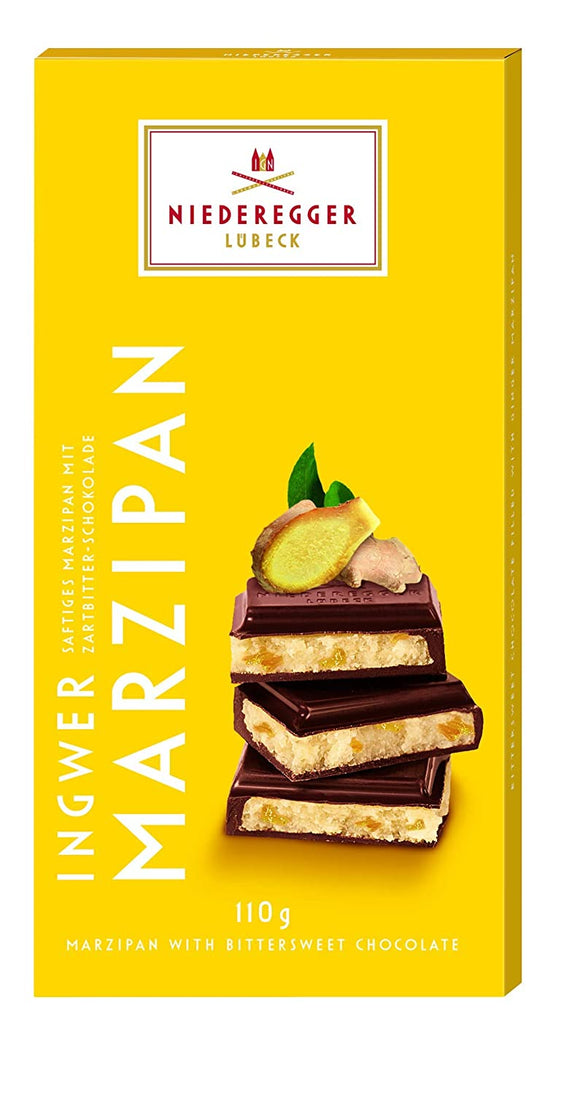Marzipan Classic Ginger Dark Chocolate Bar
