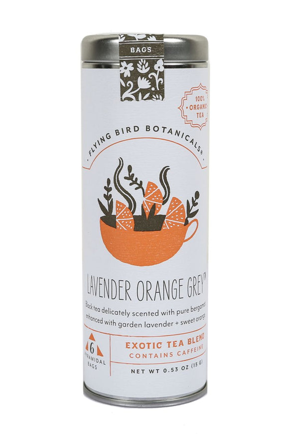 Lavender Orange Grey - 6 Tea Bag Tin - Exotic Blend