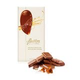 40% milk chocolate bar with salted caramel. Brand: Butlers, Ireland.