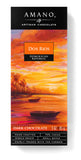 Dos Rios Bar. Artisan dark chocolate 70%. Fair Trade. Brand: Amano, USA.