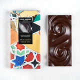 Crunchy and fudgy bar with pumpkin seeds. Brand: Cacao Sampaka, Spain.