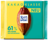 Nicaragua Cacao Selection Fine Bar 61%. Made from certified sustainable single origin beans from Nicaragua. Brand: Ritter, Germany.