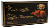 Dusted French truffles packed into a gift box. Brand: Chocolat Classique, Canada.