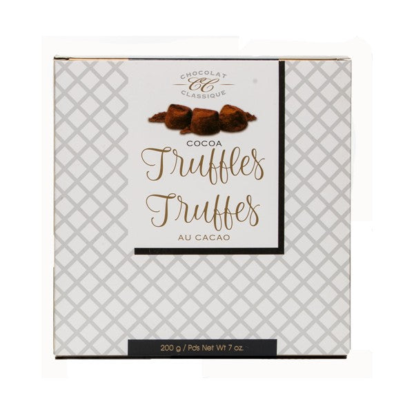 Chocolate Dusted French Truffles Black & White Gift Box Sweet Cloud Gifts