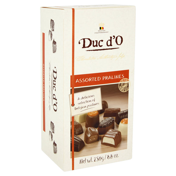 Assorted Belgian truffles packed in a gift box. Brand:Duc d’O, Belgium.