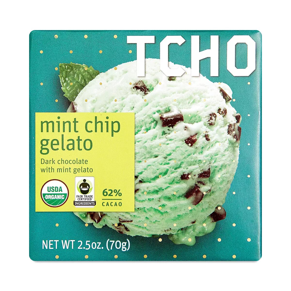 Mint Chip Gelato Dark Chocolate Bar Sweet Cloud Gifts