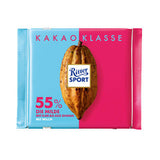Ghana Cacao Selection Smooth Bar 55%. New dark-milk chocolate from cocoa beans from Ghana. Brand: Ritter, Germany.