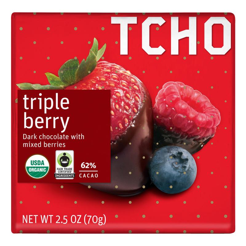 Triple Berry Dark Chocolate Bar Sweet Cloud Gifts