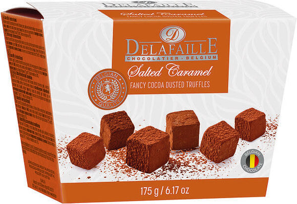 Fancy Cocoa Dusted Salted Caramel Chocolate Truffle Ballotin Box