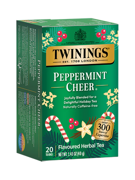 Vanilla Flavored Peppermint Cheer Holiday Tea (20 Bags)