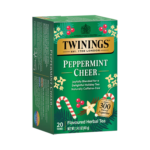 Vanilla Flavored Peppermint Cheer Holiday Tea (20 Bags)