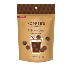 Coffee flavored bite-size chocolates. Brand: Kopper’s, USA.