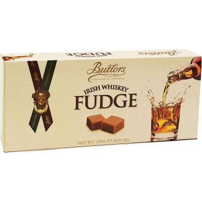 Fudge chocolates, packed in a gift box. Brand: Butlers, Ireland.