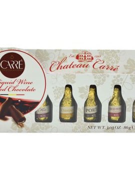 Assorted Wine Filled Dark Chocolates 7 Bottle Gift Set