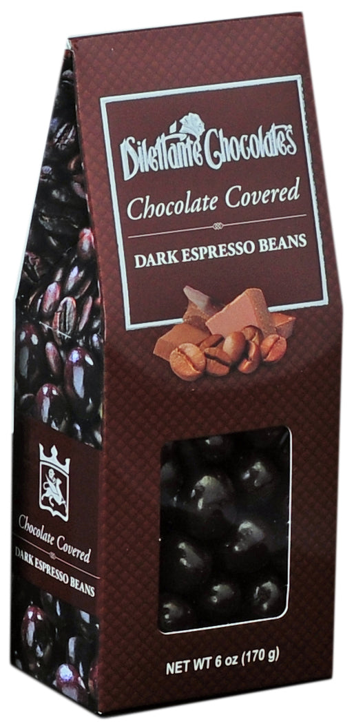 All Natural Dark Chocolate Panned Espresso Beans Gift Box. All natural. Brand: Dilettante, USA.