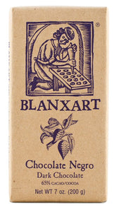 Dark Chocolate Bar Negro 65%. Certified Organic. Brand: Blanxart, Spain.