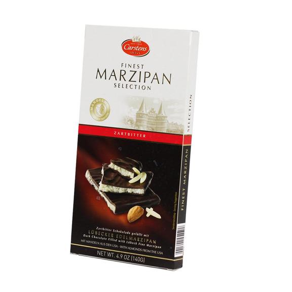 High almond content marzipan bar. Brand: Carstens, Germany.