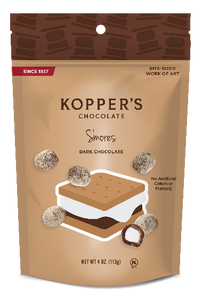 Mini marshmallows covered in chocolate. Brand: Kopper’s, USA.