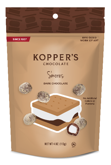 Mini marshmallows covered in chocolate. Brand: Kopper’s, USA.