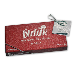 Truffle ganache with crunchy bits of real ground coffee beans. Brand: Dilettante, USA.
