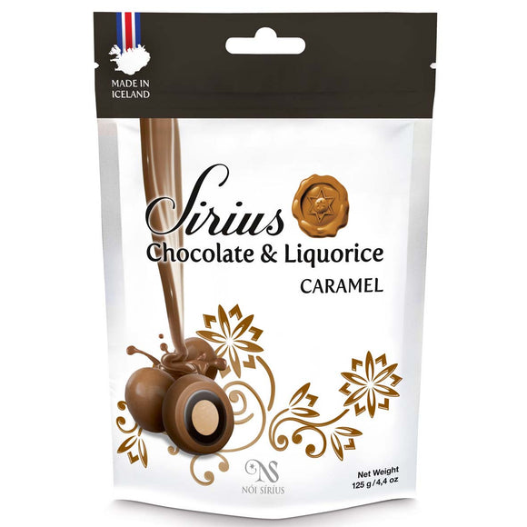 Liquorice in Chocolate With Caramel Center Bag