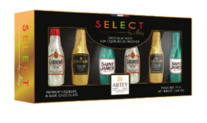 Select Dark Chocolate Assorted Liquor 6 Bottles Gift Box