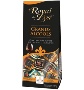 Royal Des Lys Grands Alcools Dark Chocolate Liquor Filled Barrels Gift Bag