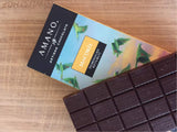 Artisan dark chocolate 70%. Fair Trade. Brand: Amano, USA.