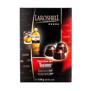 Truffles filled with Teacher's Blended Scotch Whisky. Brand: Laroshell, Germany.