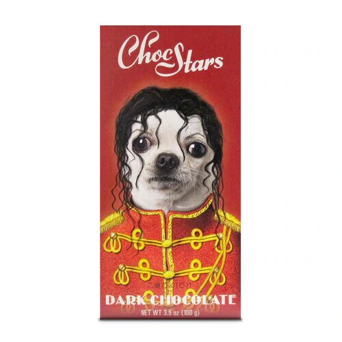 Chocolate from Ecuadorian beans. Package design guaranteed to make you laugh. Brand: Choc Stars, Germany.