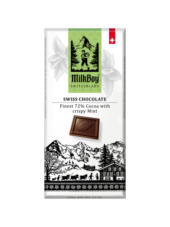 Finest 72% Dark Chocolate With Crispy Mint Bar