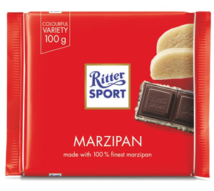 Dark Chocolate With Marzipan Bar. Premium dark chocolate filled with delicate marzipan. Brand: Ritter, Germany.