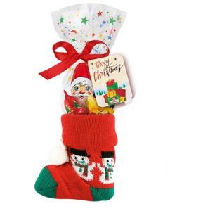 Knitted Christmas Stocking With Assorted Milk Chocolate Figures