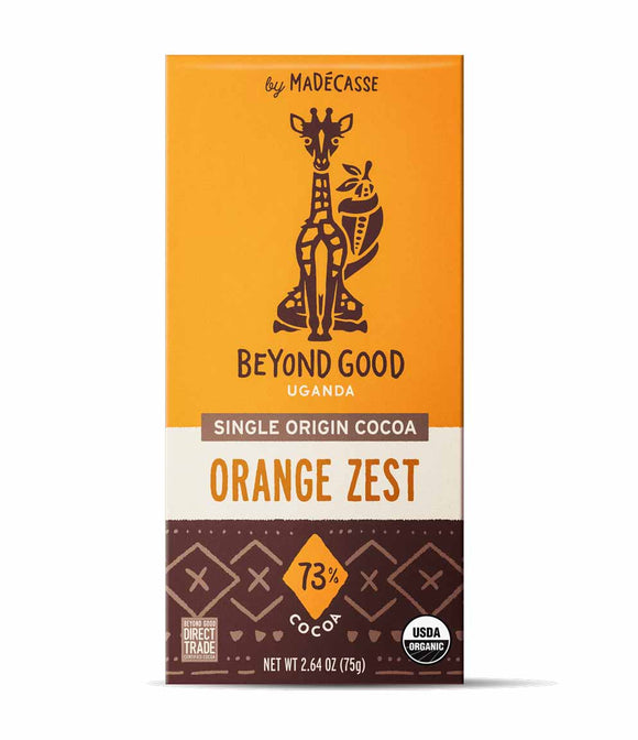 Orange Zest Dark Chocolate Bar 73%